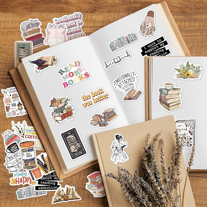 Bookish stickers